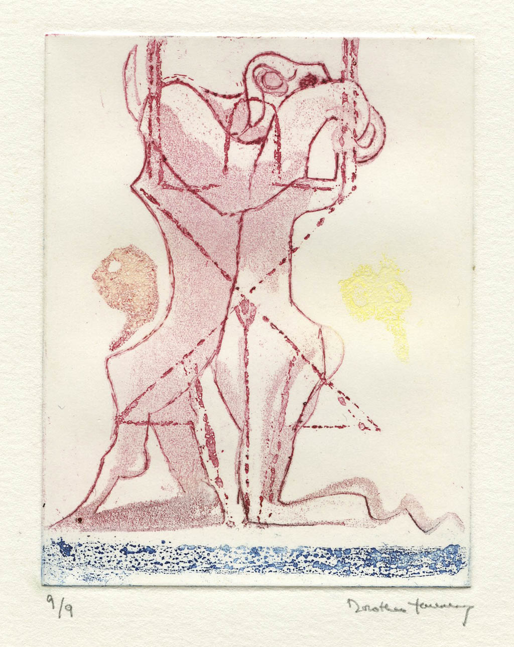 Dorothea Tanning - Untitled - 1973 color etching and aquatint